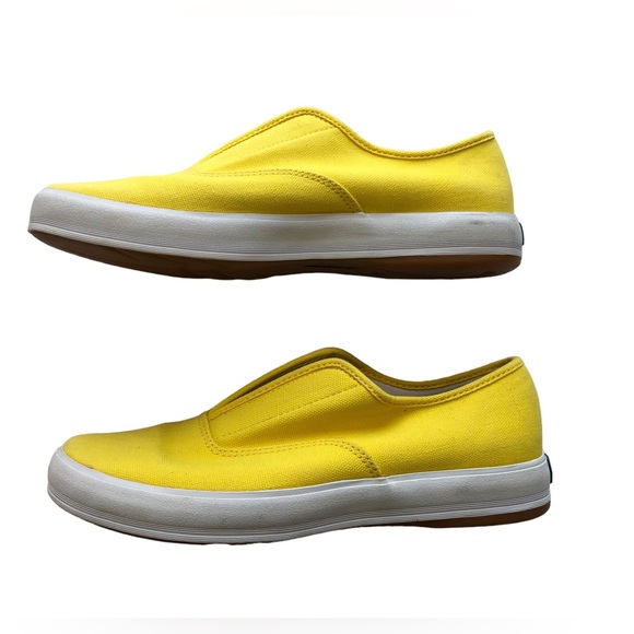 Keds 90s Vintage Yellow Fabric Slip On Sneakers Women’s Size 8 Customized - Picture 2 of 10